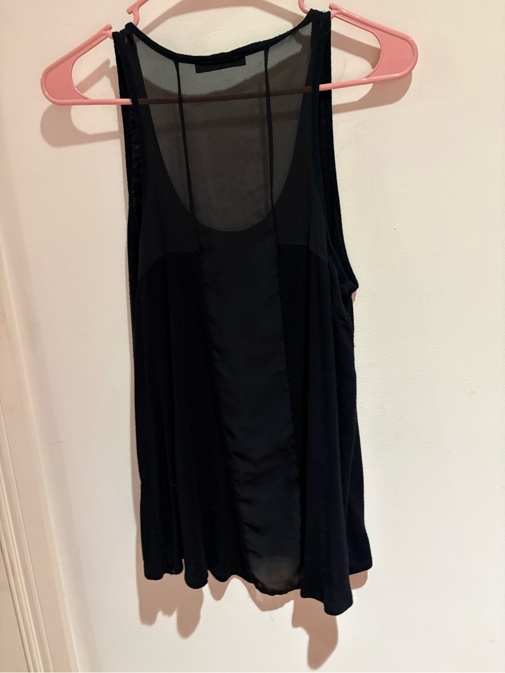 Band of Gypsies Black Tank Top with Silver Sequin Skeleton - Picture 3 of 5